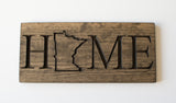 Minnesota Home-MN Carved Wooden Signs