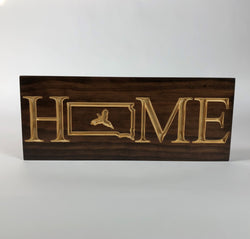 South Dakota Pheasant Home - SD Carved Wooden Sign - Pheasant Sign - Wood Decor Sign - House Sign - SD Home - State Sign - Carved Wood Sign