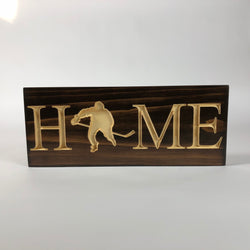 Hockey Player Home-Home Carved Wooden Signs-Hockey Player Sign-Wood Decor Signs-House Signs-Carved Wood Plaque-Hockey Home Sign-Sport Sign