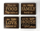 Bless the Food before us - Carved Wooden Sign - Wood Sign With Saying - Wall Collage - Rustic Wood Sign - Decorative Sign - Engraved Sign
