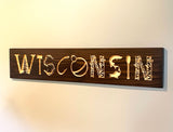 Carved Wooden Sign - Wisconsin Cabin Sign - WI Sign - Wooden Cabin Sign - Lake House Sign- Lodge Sign - Cottage Sign - WI Wood Sign