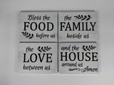 Bless the Food before us - Carved Wooden Sign - Wood Sign With Saying - Wall Collage - Rustic Wood Sign - Decorative Sign - Engraved Sign