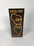 House Divided - Packer Bear Sign - Carved Wooden Sign - Rival Sign - Engraved Sign - Football - Wooden Plaque - Rustic Custom Wood Sign