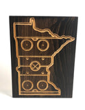 MN Hockey Sign - Minnesota Hockey - Carved Wood Sign-   Hockey State - Engraved Wood Plaque - Unique Hockey Rink - Rustic