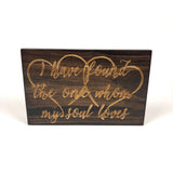 Engraved Wood Plaque- Song of Solomon -Valentine's Day Gift-Wooden Sign with Saying-Carved Sign- Valentine Sign -Anniversary Gift