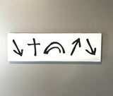 Wood Sign - Symbol Gospel Came Died Arose Ascended Come Again- Carved Wood Sign - God Symbol Sign - Inspiration Sign - Wood Sign with Saying