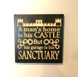 Wooden Signs With Sayings - Garage Sign - Plaques with Sayings- Rustic Wood Sign - Fathers Day Gift - Engraved Wood Sign - Garage Sanctuary