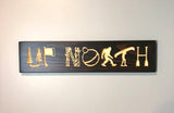 Up North Sign - Carved Wooden Sign - Lake House Sign - sasquatch gifts - Cabin Decor - Camper Sign  - Welcome Cabin Sign - MN Wood Sign