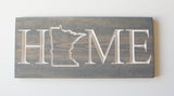 Minnesota Home-Carved Wooden Sign - MN Home - MN sign - Home Sign -Engraved Sign - Cottage Sign - Rustic Sign - Wall Sign - Wooden Plaque