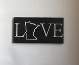 MN Home Sign - Love Minnesota - Minnesota Sign - Love Sign - State Sign - Rustic State Sign - MN Love - MN home- Minnesota Wall art